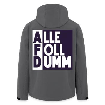 Alle Foll dumm! - Recycelte Männer Softshell-Jacke von Stanley/Stella - Anthrazit - Hinten - AI Model Male 185 light (185cm)
