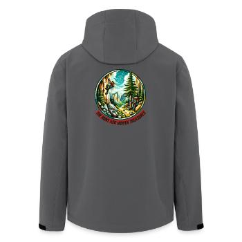 The Hunt for Hidden Treasures - Men’s Recycled Softshell Jacket by Stanley/Stella - anthracite - Back - AI Model Male 185 light (185cm)