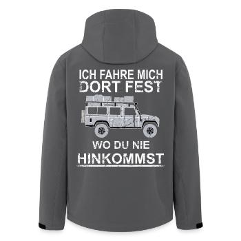 Defender Dachzelt Offroad 4x4 Reisefahrzeug - Recycelte Männer Softshell-Jacke von Stanley/Stella - Anthrazit - Hinten - AI Model Male 185 light (185cm)