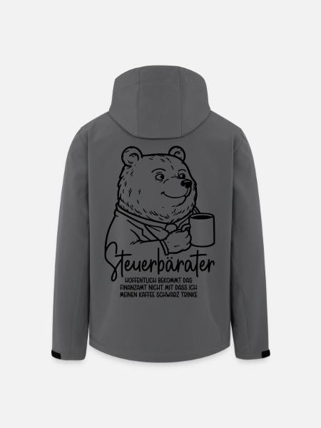 Steuerberater Bär Kaffeetasse Kaffee Steuerbärater - Recycelte Männer Softshell-Jacke von Stanley/Stella - Anthrazit