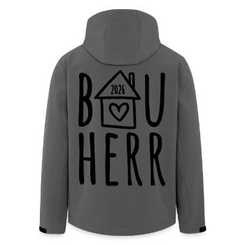 Bauherr 2026 - Recycelte Männer Softshell-Jacke von Stanley/Stella - Anthrazit - Hinten - AI Model Male 185 light (185cm)