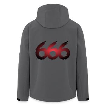 666 Symbol Zahl Teufel - Recycelte Männer Softshell-Jacke von Stanley/Stella - Anthrazit - Hinten - AI Model Male 185 light (185cm)