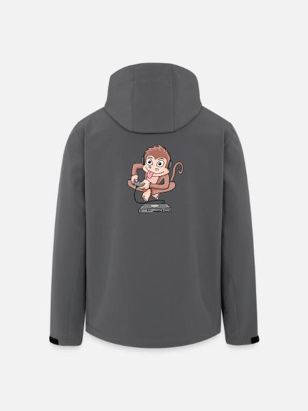 Monkey plays video games - Men’s Recycled Softshell Jacket by Stanley/Stella - anthracite