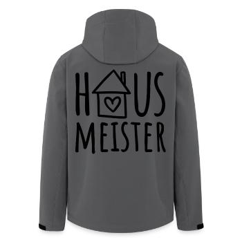 Hausmeister - Recycelte Männer Softshell-Jacke von Stanley/Stella - Anthrazit - Hinten - AI Model Male 185 light (185cm)