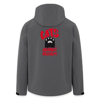 Cats against fascism - Recycelte Männer Softshell-Jacke von Stanley/Stella - Anthrazit - Hinten - AI Model Male 185 light (185cm)