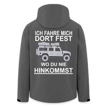 Defender Dachzelt Offroad 4x4 Reisefahrzeug - Recycelte Männer Softshell-Jacke von Stanley/Stella - Anthrazit - Hinten - AI Model Male 185 light (185cm)