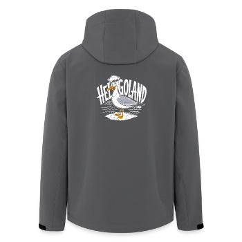 Helgoland - Möwe - Recycelte Männer Softshell-Jacke von Stanley/Stella - Anthrazit - Hinten - AI Model Male 185 light (185cm)