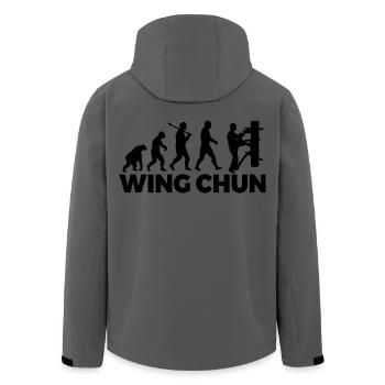 Wing Chun-Entwicklung - Recycelte Männer Softshell-Jacke von Stanley/Stella - Anthrazit - Hinten - AI Model Male 185 light (185cm)