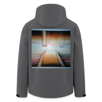 Tor zum Himmel? - Recycelte Männer Softshell-Jacke von Stanley/Stella - Anthrazit - Hinten - AI Model Male 185 light (185cm)