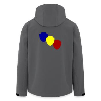 Maler Schild Wappen diagonal - Recycelte Männer Softshell-Jacke von Stanley/Stella - Anthrazit - Hinten - AI Model Male 185 light (185cm)
