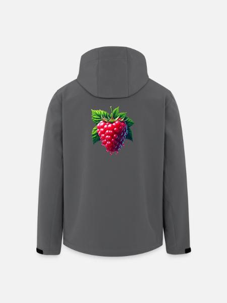 Runny leafy raspberry - Men’s Recycled Softshell Jacket by Stanley/Stella - anthracite