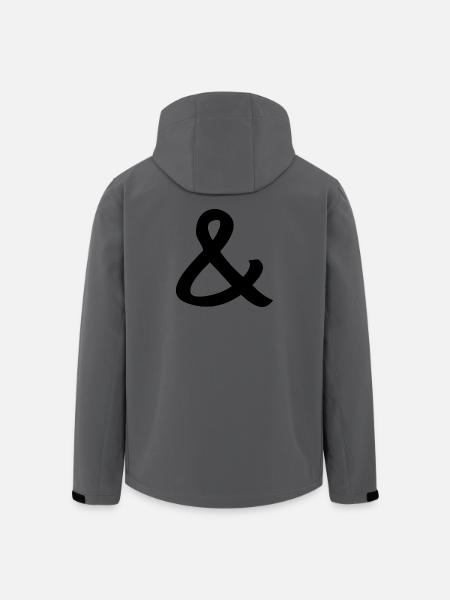 esperluette - Veste softshell homme en polyester recyclé Stanley/Stella - charbon
