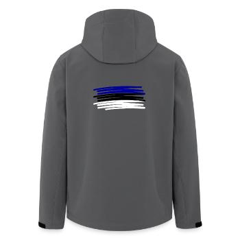 Estland Flag Flagge painted gemalt - Recycelte Männer Softshell-Jacke von Stanley/Stella - Anthrazit - Hinten - AI Model Male 185 light (185cm)