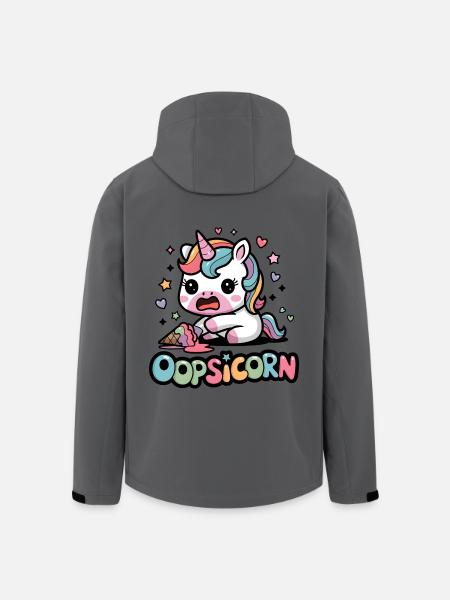 Oopsicorn - Veste softshell homme en polyester recyclé Stanley/Stella - charbon