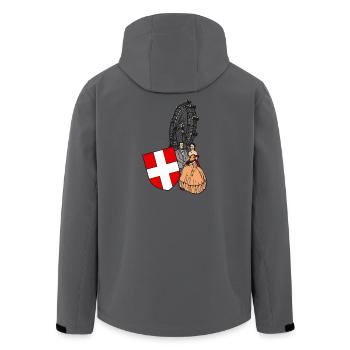Vienna Panorama - Men’s Recycled Softshell Jacket by Stanley/Stella - anthracite - Back - AI Model Male 185 light (185cm)