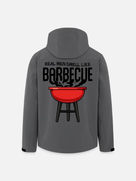 Red Kettle Grill Illustration - Veste softshell homme en polyester recyclé Stanley/Stella - charbon