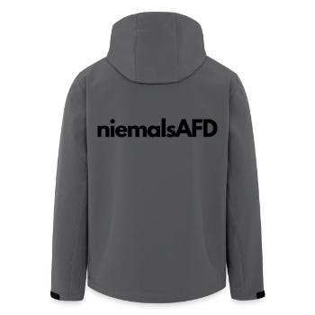 niemalsAFD - Recycelte Männer Softshell-Jacke von Stanley/Stella - Anthrazit - Hinten - AI Model Male 185 light (185cm)
