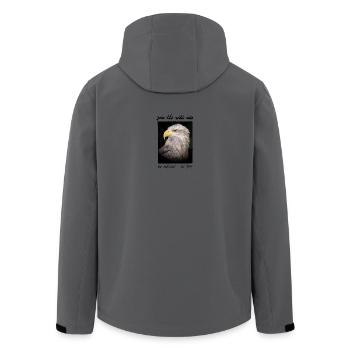 Steinadler - Join the wild side - Fotoprint - Recycelte Männer Softshell-Jacke von Stanley/Stella - Anthrazit - Hinten - AI Model Male 185 light (185cm)