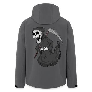 Grim Reaper laughs funny - Men’s Recycled Softshell Jacket by Stanley/Stella - anthracite - Back - AI Model Male 185 light (185cm)
