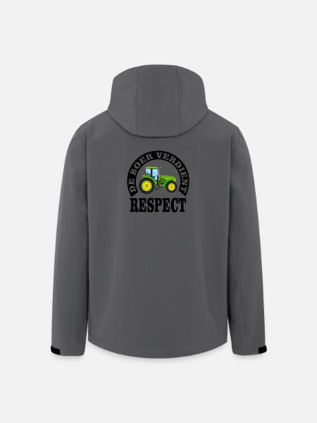 Farmers deserve respect - Men’s Recycled Softshell Jacket by Stanley/Stella - anthracite