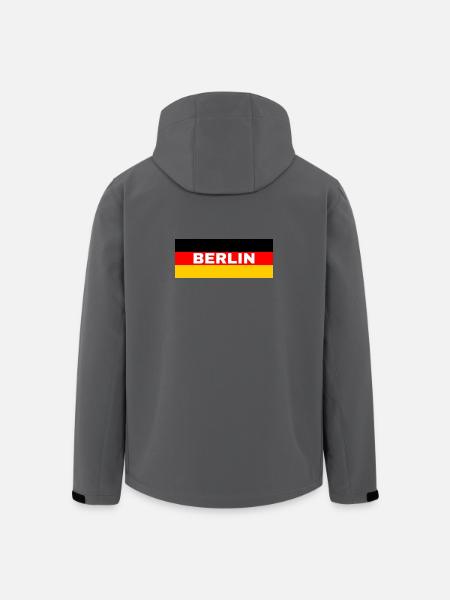 Berlin City in German Flag - Men’s Recycled Softshell Jacket by Stanley/Stella - anthracite
