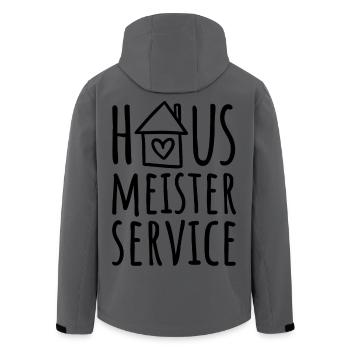 Hausmeisterservice - Hausmeister Service - Recycelte Männer Softshell-Jacke von Stanley/Stella - Anthrazit - Hinten - AI Model Male 185 light (185cm)