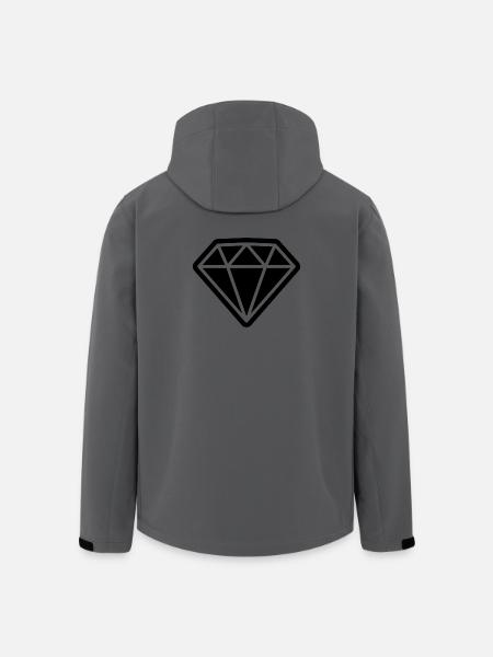Icône de diamant - Veste softshell homme en polyester recyclé Stanley/Stella - charbon