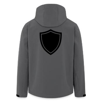 Schild-Symbol-Logo-Form-Sicherheit - Recycelte Männer Softshell-Jacke von Stanley/Stella - Anthrazit - Hinten - AI Model Male 185 light (185cm)