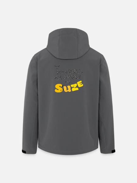 Suzee funny - Veste softshell homme en polyester recyclé Stanley/Stella - charbon