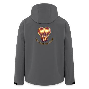 You Make Me Glow - Recycelte Männer Softshell-Jacke von Stanley/Stella - Anthrazit - Hinten - AI Model Male 185 light (185cm)