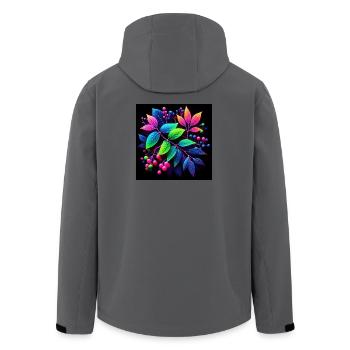A Neon Plant - Men’s Recycled Softshell Jacket by Stanley/Stella - anthracite - Back - AI Model Male 185 light (185cm)
