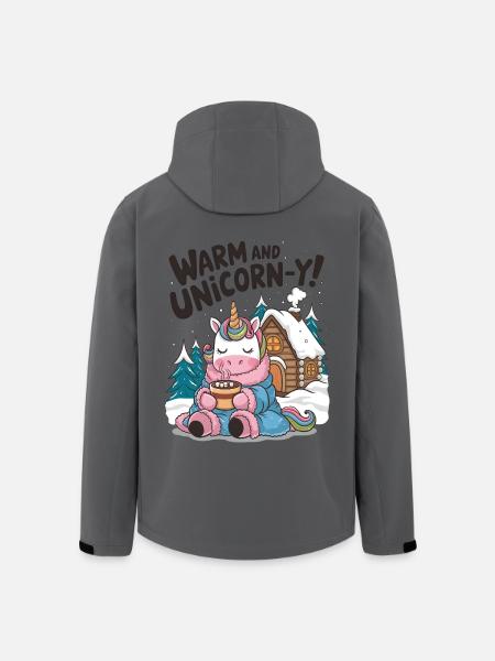 Warm And Unicorn-y! - Men’s Recycled Softshell Jacket by Stanley/Stella - anthracite