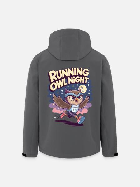 Running Owl Night - Men’s Recycled Softshell Jacket by Stanley/Stella - anthracite