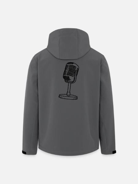 Mikrofon - Retro - gezeichnet - Recycelte Männer Softshell-Jacke von Stanley/Stella - Anthrazit