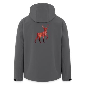 Hirsch - Recycelte Männer Softshell-Jacke von Stanley/Stella - Anthrazit - Hinten - AI Model Male 185 light (185cm)