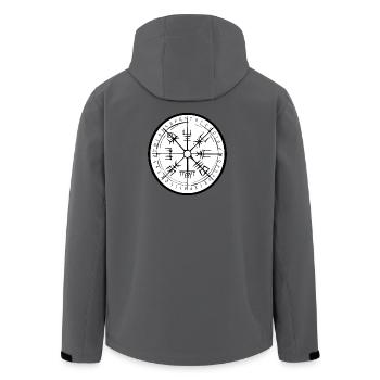 Vegvisir Runenkreis – Wikinger Kompass - Recycelte Männer Softshell-Jacke von Stanley/Stella - Anthrazit - Hinten - AI Model Male 185 light (185cm)