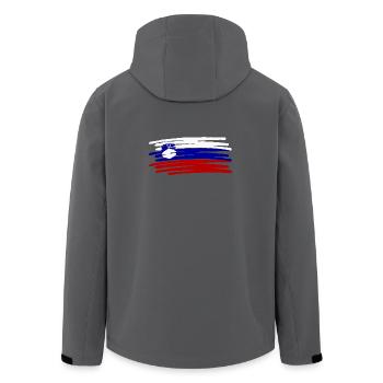 Slowenien Slovenija Flag Flagge painted gemalt - Recycelte Männer Softshell-Jacke von Stanley/Stella - Anthrazit - Hinten - AI Model Male 185 light (185cm)