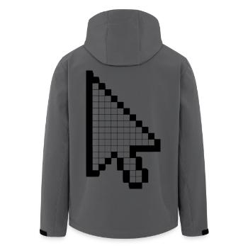 Computer Mauszeiger - Recycelte Männer Softshell-Jacke von Stanley/Stella - Anthrazit - Hinten - AI Model Male 185 light (185cm)