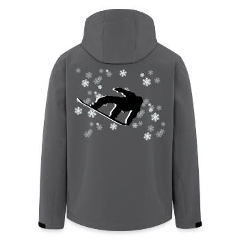 Snowboard - Recycelte Männer Softshell-Jacke von Stanley/Stella - Anthrazit - Hinten - AI Model Male 185 light (185cm)