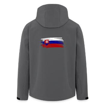 Slowakia Slovakia Flag Flagge painted gemalt - Recycelte Männer Softshell-Jacke von Stanley/Stella - Anthrazit - Hinten - AI Model Male 185 light (185cm)