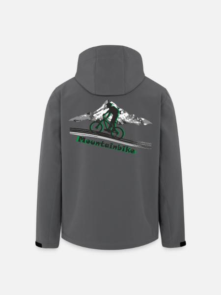 Mountainbike - Recycelte Männer Softshell-Jacke von Stanley/Stella - Anthrazit