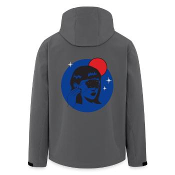 Photon Doppelspalt Quantenphysik Physiker Geschenk - Recycelte Männer Softshell-Jacke von Stanley/Stella - Anthrazit - Hinten - AI Model Male 185 light (185cm)