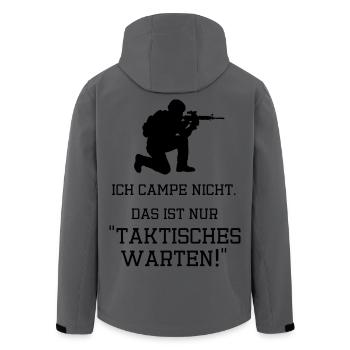 ichcampenicht - Recycelte Männer Softshell-Jacke von Stanley/Stella - Anthrazit - Hinten - AI Model Male 185 light (185cm)