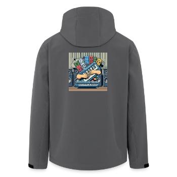 Keyboard & Synthesizer Umarmung 1 - Recycelte Männer Softshell-Jacke von Stanley/Stella - Anthrazit - Hinten - AI Model Male 185 light (185cm)