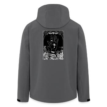 Bleeding Hand Cursed Soul - Recycelte Männer Softshell-Jacke von Stanley/Stella - Anthrazit - Hinten - AI Model Male 185 light (185cm)