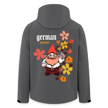 German kawaii Design - Recycelte Männer Softshell-Jacke von Stanley/Stella - Anthrazit - Hinten - AI Model Male 185 light (185cm)