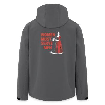 Women mus serve men - Recycelte Männer Softshell-Jacke von Stanley/Stella - Anthrazit - Hinten - AI Model Male 185 light (185cm)