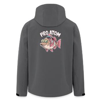 Pro Atom - Fisch - Recycelte Männer Softshell-Jacke von Stanley/Stella - Anthrazit - Hinten - AI Model Male 185 light (185cm)