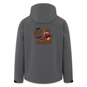 Mehr Glühwein weniger Smalltalk - Recycelte Männer Softshell-Jacke von Stanley/Stella - Anthrazit - Hinten - AI Model Male 185 light (185cm)