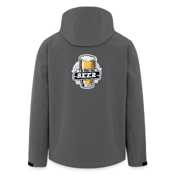I'm here for Beer - Recycelte Männer Softshell-Jacke von Stanley/Stella - Anthrazit - Hinten - AI Model Male 185 light (185cm)